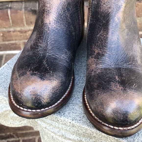 New BED|STU Brown Leather Calf Length Lace Boot - Picture 9 of 10